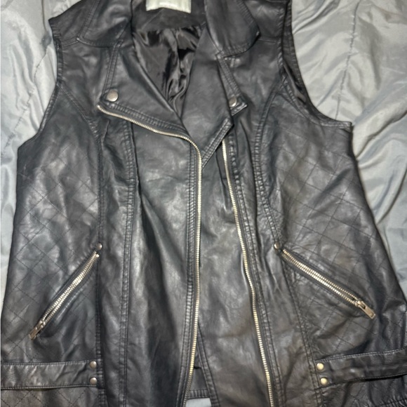 Vanity Jackets & Blazers - Vanity Black Leather Vest